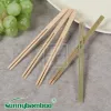 Jiehao Bamboo and Wood Factory directly sells Qingpi Tianle skewers, natural and environmentally friendly double-pointed flat-head skewers details Picture